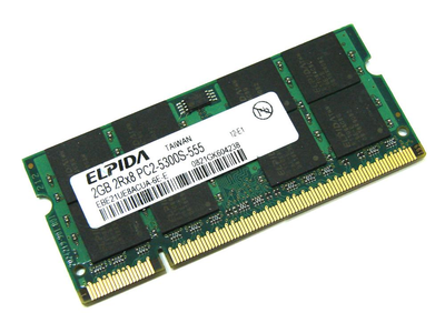 Модуль памяти Elpida DDR2 2Gb 667Mhz Sodimm (EBE21UE8ACUA-6E-E), б/в