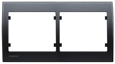 Рамка двойная Siemens Iris черный коссо (S18002 AС)