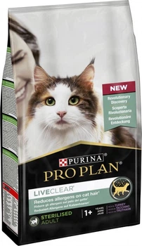 Сухий корм для стерилізованих котів Purina Pro Plan LiveClear з індичкою 1,4 кг