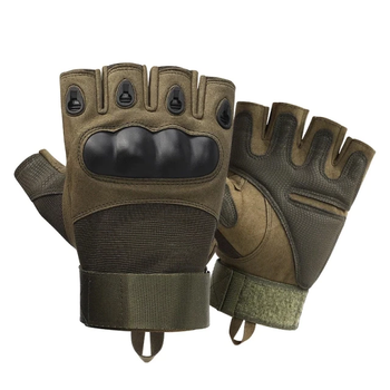 Тактичні рукавички без пальців Зелений Розмір XL (17092142126)