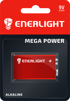 Батарейка Enerlight Mega Power 9V/6LR61 1 шт (90220101)