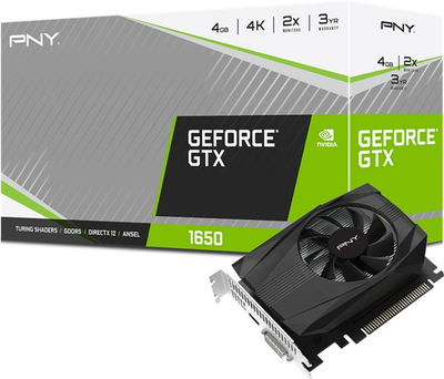 PNY GeForce GTX 1650 Single Fan 4 GB(VCG16504SFMPB)