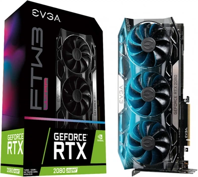 EVGA PCI-Ex GeForce RTX 2080 Super FTW3 Ultra Gaming 8GB GDDR6 (256bit) (1845/15500) (USB Type-C, HDMI, 3 x DisplayPort) (08G-P4-3287-KR)