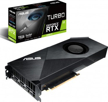 Asus PCI-Ex GeForce RTX 2080 Ti Turbo 11GB GDDR6 (352bit) (1350/14000) (Type-C, HDMI, 2 x DisplayPort) (TURBO-RTX2080TI-11G)