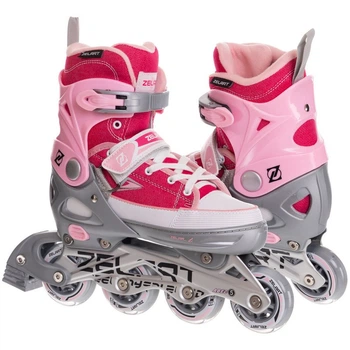 Роликовые коньки раздвижные Zelart Roller 2917 размер 29-32 Pink