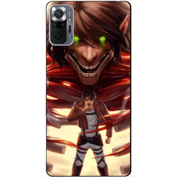 Силиконовый бампер чехол Candy для Xiaomi Redmi Note 10 Pro с рисунком Attack on Titan