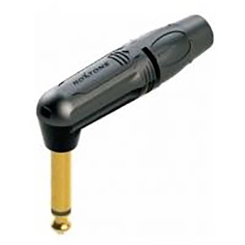 Разъем Roxtone RJ2RP-BG Jack 6,3 (mono) угловой
