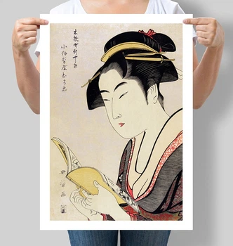 Плакат Motivator в традиційному японському стилі Kobikicho by Utamaro Kitagawa А3 30х42 см (IN009_А3)