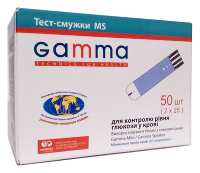 Тест полоски Gamma MS 50 штук (Гамма МС)