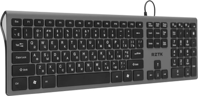 Клавиатура проводная RZTK KB 210 USB Grey