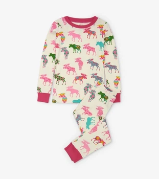 Піжама Hatley Patterned Moose/LBH 2A рожевий 92см (PJAWIMO002)