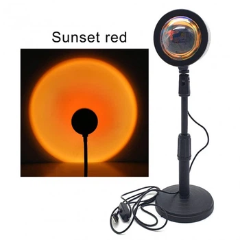 Світлодіодна лампа захід сонця LED Sunset Lamp чорна