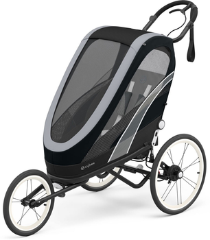 Спортивная прогулочная коляска Cybex Sport Zeno All Black на черном шасси с черными деталями