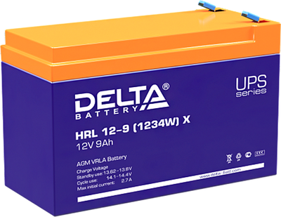 Аккумуляторная батарея Delta HRL 12-9X 12V 9Ah AGM
