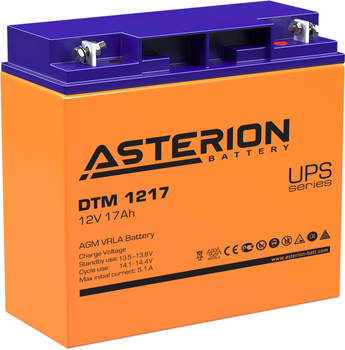 Аккумуляторная батарея Asterion DTM 1217 12V 17Ah AGM