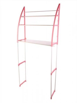 Стелаж для зберігання над пральною машиною Laundry Rack TW-106 Рожевий