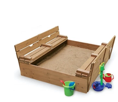 Детская песочница деревянная Baby Sport SB Дерево 200х200х23 см (Песочница - 31)