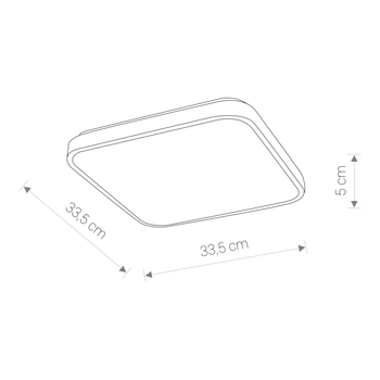Светильник AGNES SQUARE LED 16W 8138 4000К IP44 черный Nowodvorski