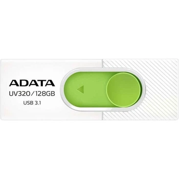 USB флеш накопитель ADATA 128GB UV320 White/Green USB 3.1 (AUV320-128G-RWHGN)