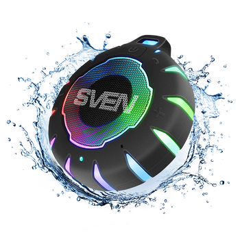Колонка SVEN PS-95 Black (7 Вт, Waterproof (IPx7), TWS, Bluetooth, 1000мА*ч)