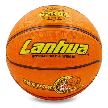 Мяч баскетбольный резиновый №7 LANHUA Indoor Super soft Indoor (резина, бутил, оранжевый) (S2304)