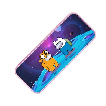 Пенал школьный пластиковый Амонг Ас Время приключений Фин и Джейк (Among Us Adventure Time Finn & Jake) (34408-2414-4) Розовый