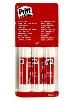 Клей-карандаш 3 шт по 10 г Pritt Белый