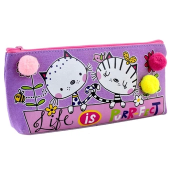 Пенал TP-23 Purr-fect YES 1 отделение тканевый Фиолетовый