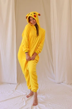 Пижама кигуруми для взрослых Kigurumi Пикачу Желтый L 165-175 см. (1015)