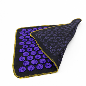 Массажный коврик Аппликатор Кузнецова (акупунктурный игольчатый массажер для спины) OSPORT Lite 50 (apl-004) Черно-фиолетовый