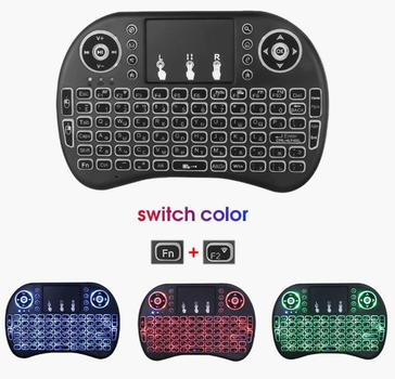 Акумуляторна Bluetooth клавіатура - джостік з тачпадом UKC RGB i8 UKR/ENG