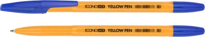 Набір кулькових ручок Economix Yellow Pen 0.5 мм Синій 50 шт. (E10187-02)
