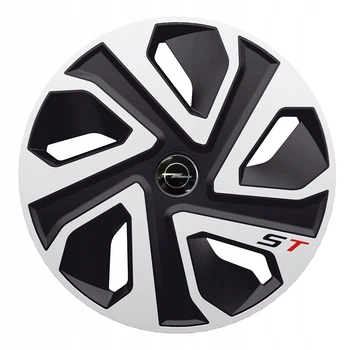 Автомобильные колпаки J-tec ST Silver&Black R13 с логотипом Opel (4 шт.)