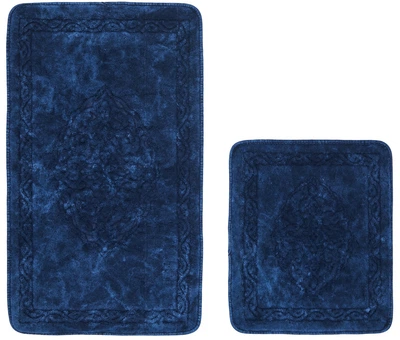 Набір килимків Arya Damaks 60x100, 60x50 Синій (8683268007855)