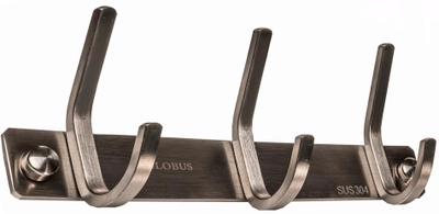 Планка GLOBUS LUX SQ9435-3 с двойными крючками квадрат 3х2 нержавейка SUS304