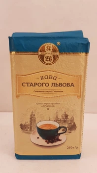 Кофе молотый Кава Старого Львова Лігумінна 250г с ароматом ирландского крема