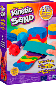 Набір для дитячої творчості Kinetic Sand Райдужний мікс 3 кольори 383 г (71474) (7300006628394)