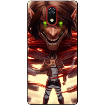 Силиконовый бампер чехол Candy для Xiaomi Redmi 8a с аниме Attack on Titan