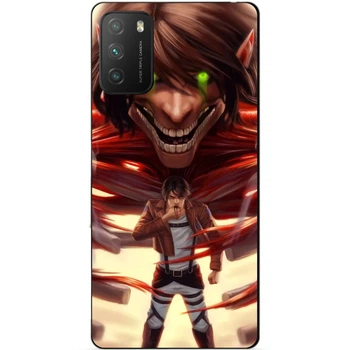 Силиконовый бампер чехол Candy для Xiaomi Poco M3 с аниме Attack on Titan