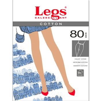 Колготы женские классические LEGS 5 TABACO (601 COTTON 80)