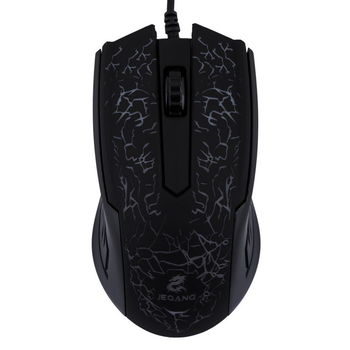 Проводная игровая мышка Jeqang JM-810 1200 DPI с подсветкой для ПК, ноутбуков, Black