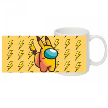 Кухоль з повною запечаткою Among Us - Pikachu skin Білий