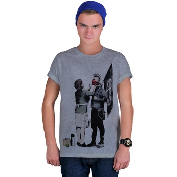 Футболка Fanbolka Бэнкси Мама Анархиста 3XL Темно-серая меланжевая (08GM3XL)