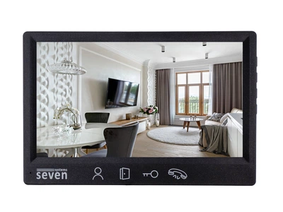 Видеодомофон с датчиком движения SEVEN DP–7571 FHD black