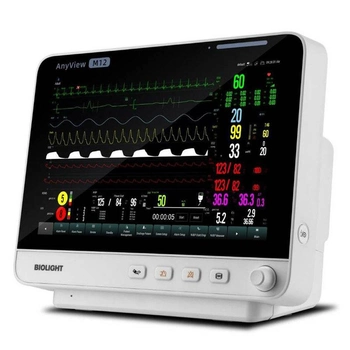 Монитор пациента прикроватный Biolight Meditech M12 универсальный медицинский многофункциональный аппарат с сенсорным экраном датчики ЭКГ и пульса SpO2 давления и TEMP