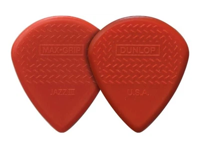 Медиаторы DUNLOP 471P3N MAX GRIP JAZZ III RED NYLON PLAYER'S PACK