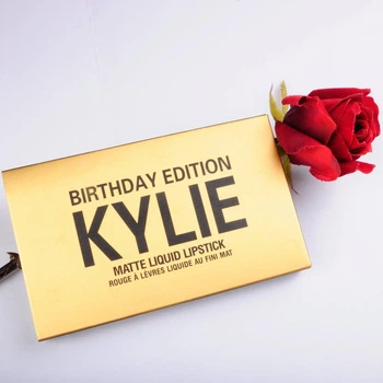 Набор жидких матовых помад Kylie Birthday Edition золото 129704