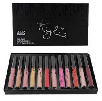 Набір рідких матових помад Kylie Black Edition 12шт. 8653 130362