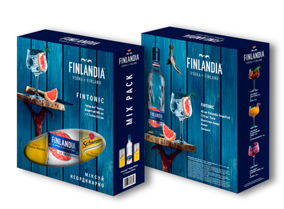 Алкогольний напій Finlandia Грейпфрут 0.5 л 37.5% + Швепс Indian Ton з/б 330 мл 2 шт (5099873713655)