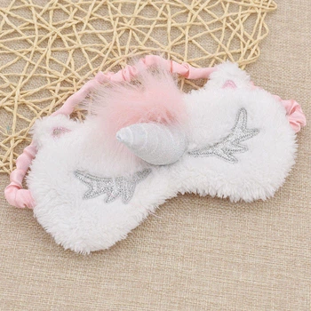Маска для сну Silenta Plush Єдиноріг-8 White/Silver (170260)